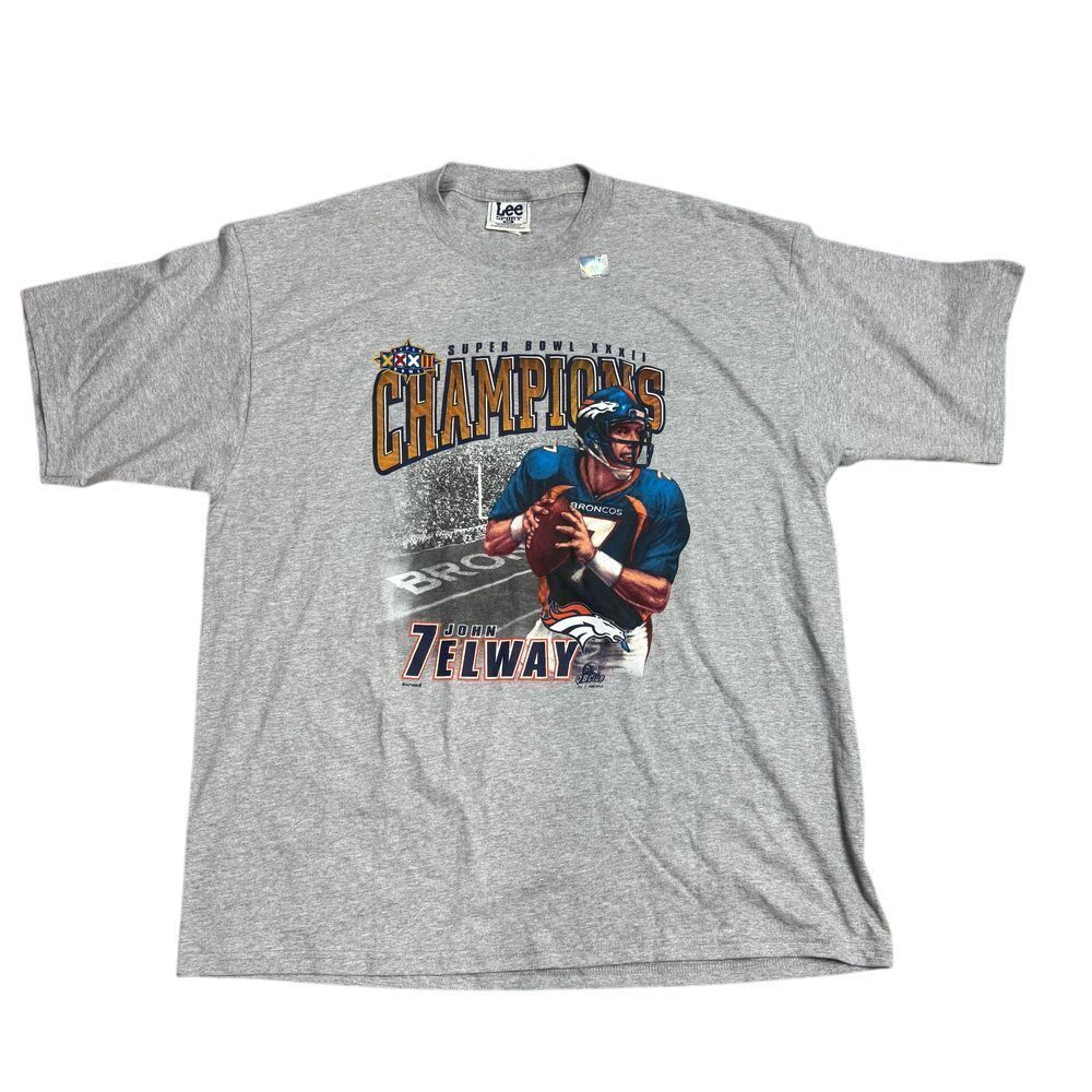 Lee Sports Nutmeg 2XL Super Bowl XXXII Champions John Elway Denver Broncos‎ VTG